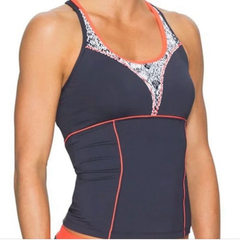 NWT Women’s Athleta Size MT T-Strap Torpedo Tank Top Gray $72